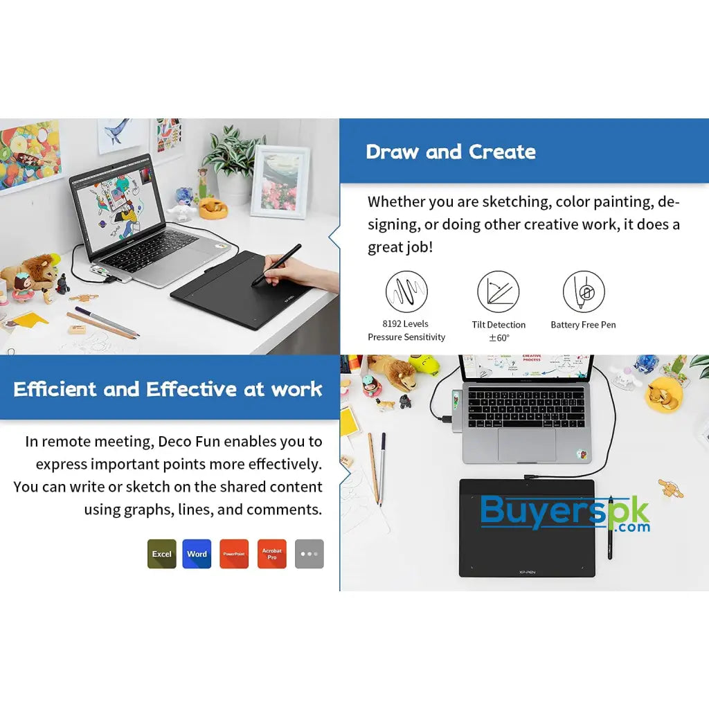 Xp-pen Deco Fun L 10x6 Inches Drawing Tablet Digital Art with Tilt Support Battery-free Pen - Graphic Price in Pakistan Xp-pen Deco Fun L 10x6 Inches Drawing Tablet Digital Art with Tilt Support Battery-free Pen - Graphic Price in Pakistan